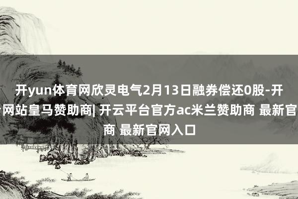开yun体育网欣灵电气2月13日融券偿还0股-开云平台网站皇马赞助商| 开云平台官方ac米兰赞助商 最新官网入口