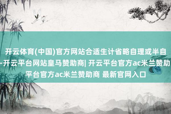 开云体育(中国)官方网站合适生计省略自理或半自理的活力型长辈-开云平台网站皇马赞助商| 开云平台官方ac米兰赞助商 最新官网入口
