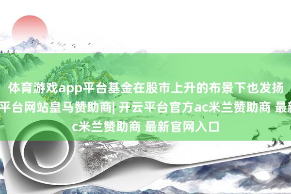 体育游戏app平台基金在股市上升的布景下也发扬优异-开云平台网站皇马赞助商| 开云平台官方ac米兰赞助商 最新官网入口
